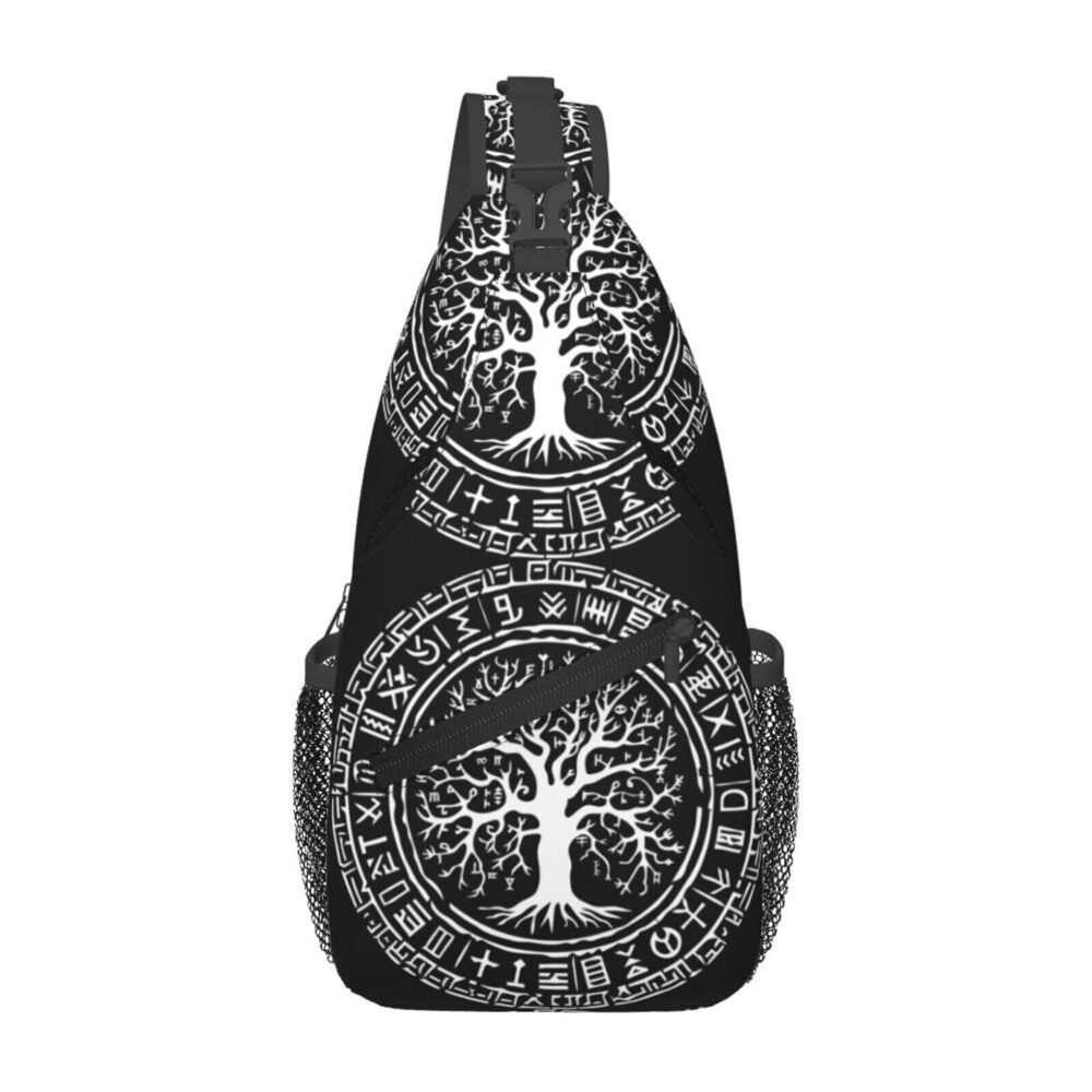 5290 Viking Symbol Tree And Life Outdoor Crossbody Shoulder Bag For Unisex